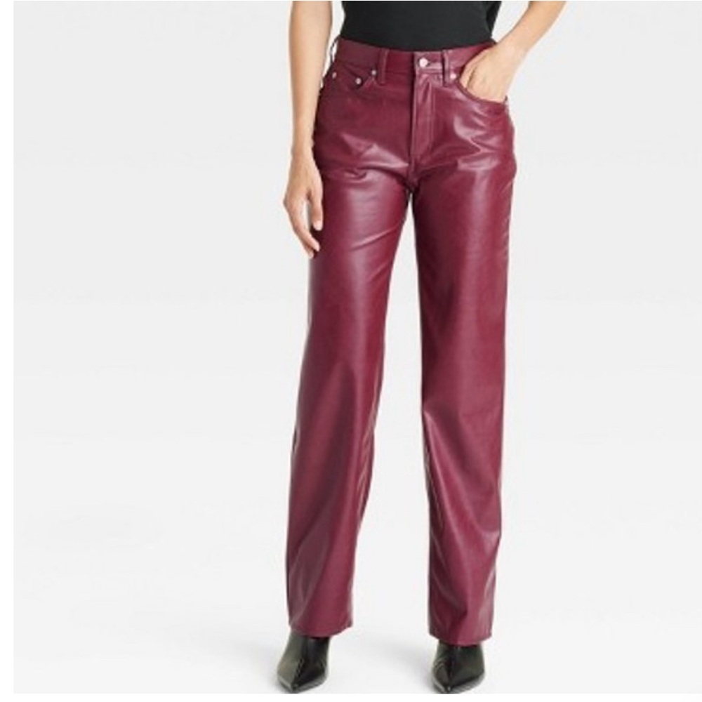 Universal Thread Women's Wide Leg Pants - Burgundy